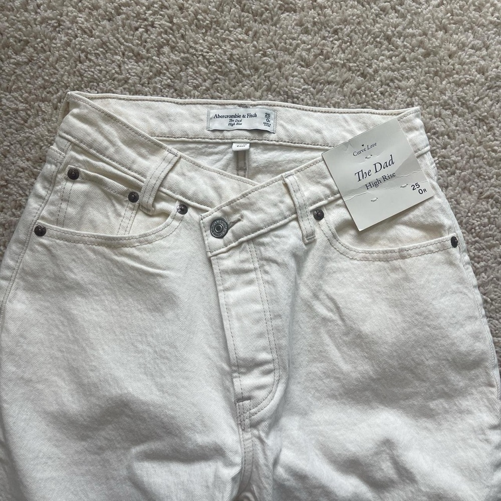 Abercrombie and fitch white jeans